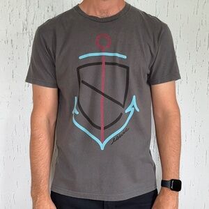 Eswic Men's Skateboarding Anchor Tee Medium Gray